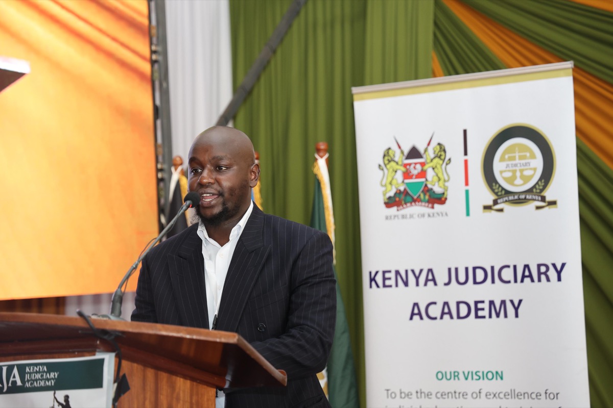 Robin Muthomi Mutiga speaking